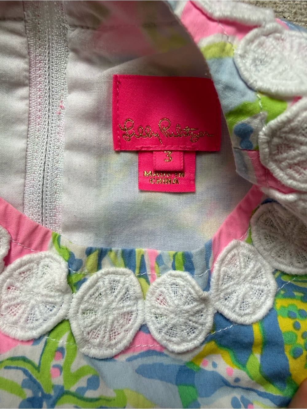 Lilly Pulitzer Toddler Pink Multicolor Floral Shift Dress - Picture 4 of 4